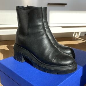 Stuart Weitzman Norah Womens Leather Slip On Chelsea Boots